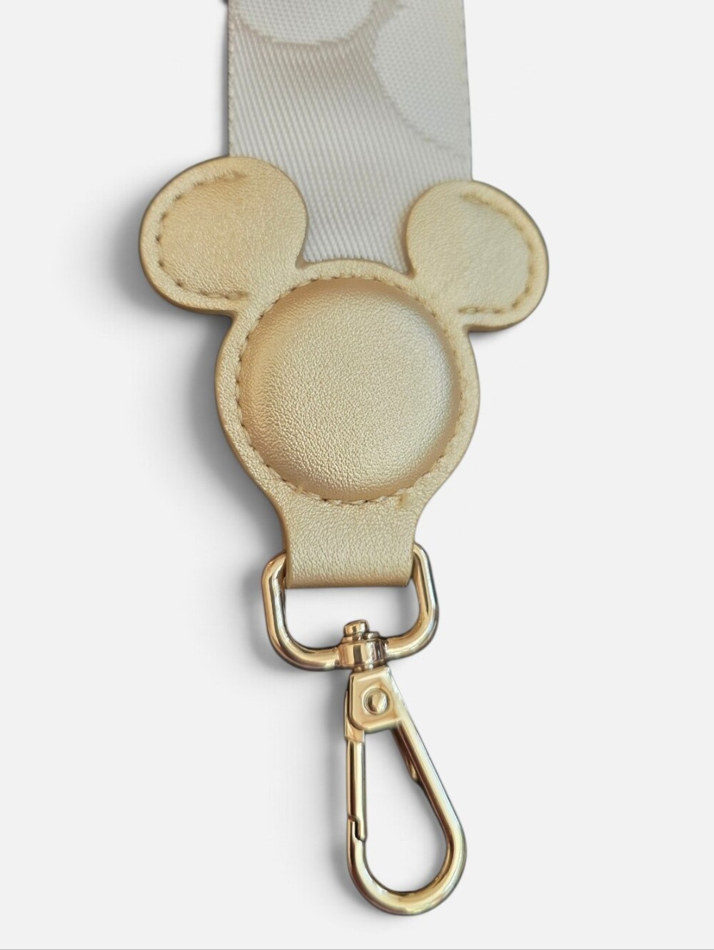 Disney Store NWT Once Upon A Bag Mickey Mouse Crossbody Strap White Gold